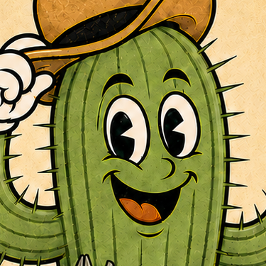 Western Cactus cactus face logo